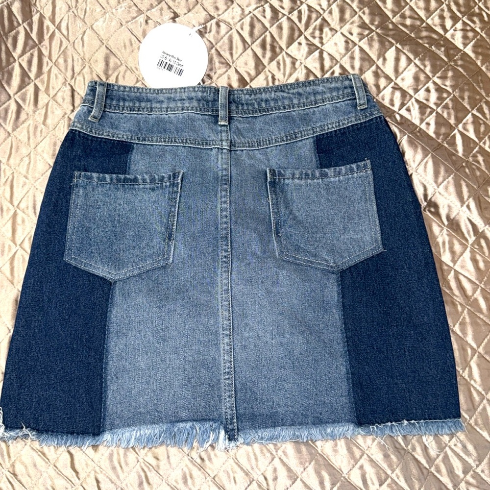 Princess Polly ABRIANA Mini Skirt Denim - Picture 2 of 2